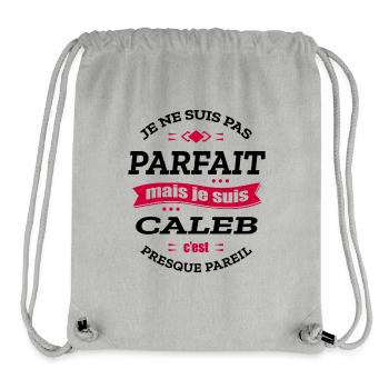 CALEB PARFAIT - PRENOM CALEB - Sac à cordon recyclé Stanley/Stella - gris chiné - Devant