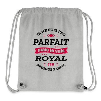 ROYAL PARFAIT - PRENOM ROYAL - Sac à cordon recyclé Stanley/Stella - gris chiné - Devant