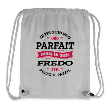 FREDO PARFAIT - PRENOM FREDO - Sac à cordon recyclé Stanley/Stella - gris chiné - Devant