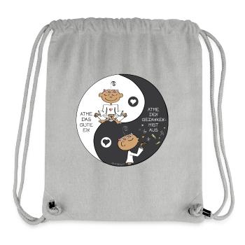 Yin Yang - Stanley/Stella recycelter Gym Bag - Grau meliert - Vorne