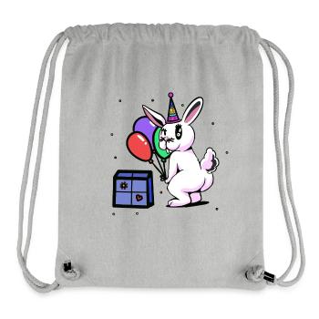 Bunny Birthday Congratulations Celebrations - Stanley/Stella Recycled Gym Bag - heather grey - Front