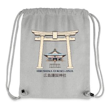 Hiroshima Japan, Gokoku- jinja torii, drawing - Stanley/Stella Recycled Gym Bag - heather grey - Front