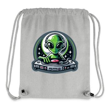 Galactic Grooves : le DJ extraterrestre - Sac à cordon recyclé Stanley/Stella - gris chiné - Devant