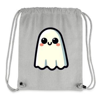 Ghoulishly Cute: The Friendly Phantom - Stanley/Stella Recycled Gym Bag - heather grey - Front