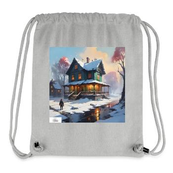 Quiet winter home - Stanley/Stella Recycled Gym Bag - heather grey - Front