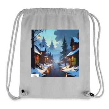 Peaceful winter evening - Stanley/Stella Recycled Gym Bag - heather grey - Front