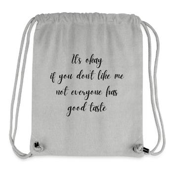 Tastes Okay - Stanley/Stella Recycled Gym Bag - heather grey - Front