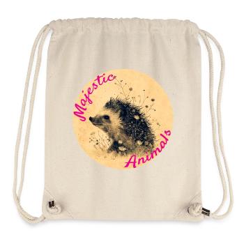 Majestic Animals: Cute Little Hedgehog - Stanley/Stella Recycled Gym Bag - natural - Front