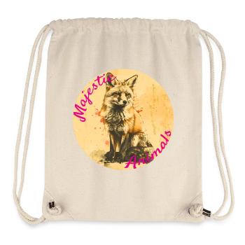 Majestic Animals: Schlauer Fuchs - Stanley/Stella recycelter Gym Bag - Naturweiß - Vorne