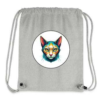 Javanische Katzenrasse Karikatur Kawaii Tier Haustier - Stanley/Stella recycelter Gym Bag - Grau meliert - Vorne