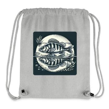 Barsch Natur Angler Design - Stanley/Stella recycelter Gym Bag - Grau meliert - Vorne