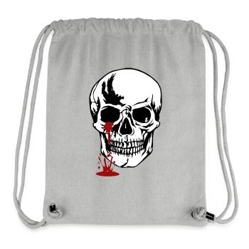 Tête de mort - Sac à cordon recyclé Stanley/Stella - gris chiné - Devant