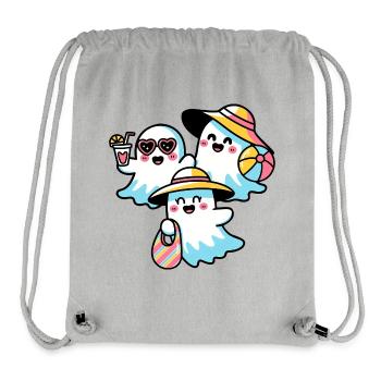 Sweet ghosts on the beach - Stanley/Stella Recycled Gym Bag - heather grey - Front