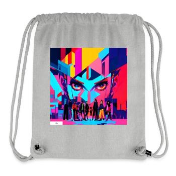 Digital gaze friends - Stanley/Stella Recycled Gym Bag - heather grey - Front