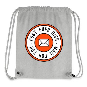 Post fuer dich dreifarbig - Stanley/Stella recycelter Gym Bag - Grau meliert - Vorne
