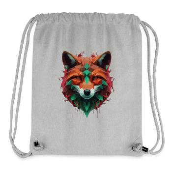 Fox Cool Cartoon Colorful - Stanley/Stella Recycled Gym Bag - heather grey - Front