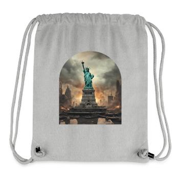 Statue de la liberté - Sac à cordon recyclé Stanley/Stella - gris chiné - Devant
