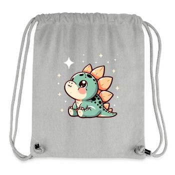 Stegosaurus Baby Dino Babydino Star Gift - Stanley/Stella Recycled Gym Bag - heather grey - Front