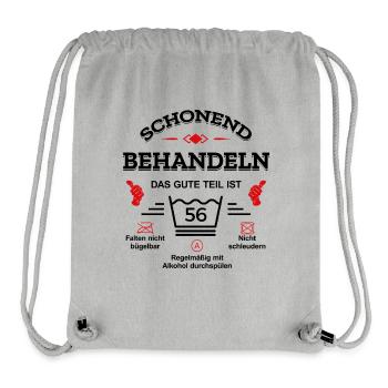 HANDLE MIT SORGFALT – 56 JAHRE PERFEKTION - Stanley/Stella recycelter Gym Bag - Grau meliert - Vorne