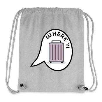 WO KOFFER URLAUB - Stanley/Stella recycelter Gym Bag - Grau meliert - Vorne