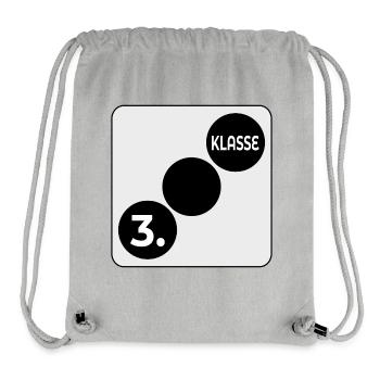 3. Klasse Schulklasse Würfel - Stanley/Stella recycelter Gym Bag - Grau meliert - Vorne