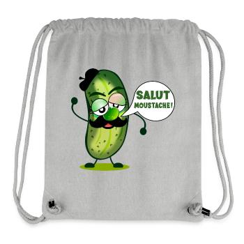HALLO SCHNURRBART GURKEN - Stanley/Stella recycelter Gym Bag - Grau meliert - Vorne