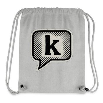 Funny Texting Introvert – K Speech Bubble - Stanley/Stella Recycled Gym Bag - heather grey - Front