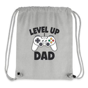 Level Up Dad – Weihnachts Gamer Geschenk - Stanley/Stella recycelter Gym Bag - Grau meliert - Vorne