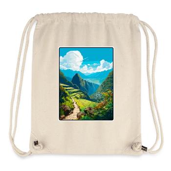Inca Trail Peru Terraced Valley Horizon - Stanley/Stella Recycled Gym Bag - natural - Front