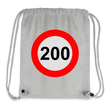Vitesse maximale : 200 km/h - Sac à cordon recyclé Stanley/Stella - gris chiné - Devant