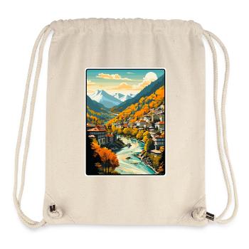 Sarajevo Bosnien Herbsttal Dorf Panorama - Stanley/Stella recycelter Gym Bag - Naturweiß - Vorne