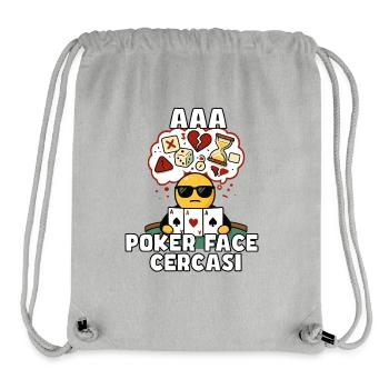Poker Face Wanted - Stanley/Stella Recycled Gym Bag - heather grey - Front