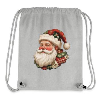 Patchwork-Santa Vintage Flair - Stanley/Stella recycelter Gym Bag - Grau meliert - Vorne