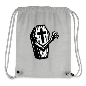 Grabstein Kreuzhand - Stanley/Stella recycelter Gym Bag - Grau meliert - Vorne