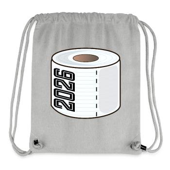 ANNÉE 2026 Papier toilette - Sac à cordon recyclé Stanley/Stella - gris chiné - Devant