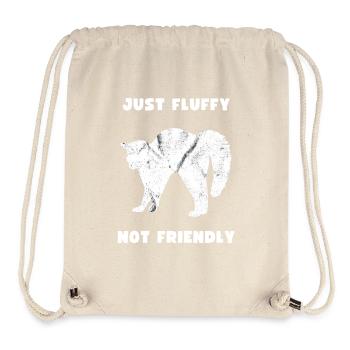 Katzensilhouette Just Fluffy Not Friendly - Stanley/Stella recycelter Gym Bag - Naturweiß - Vorne