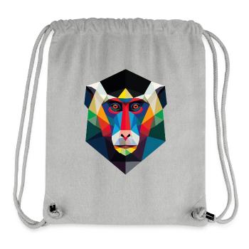 Geometrischer Affenkopf Kunstdruck - Stanley/Stella recycelter Gym Bag - Grau meliert - Vorne