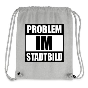 Problem im Stadtbild - Stanley/Stella recycelter Gym Bag - Grau meliert - Vorne