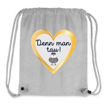 Plattdeutsch Sprüche Möwe Starten - Stanley/Stella recycelter Gym Bag - Grau meliert - Vorne