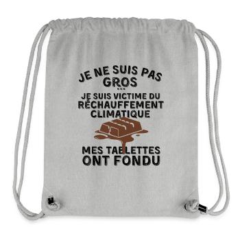 Original Gift for Pot-bellied Dad - Stanley/Stella Recycled Gym Bag - heather grey - Front