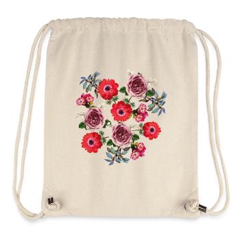 Beautiful arrangement of red roses - Stanley/Stella Recycled Gym Bag - natural - Front