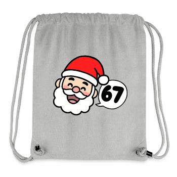 Santa says 67 - Stanley/Stella Recycled Gym Bag - heather grey - Front