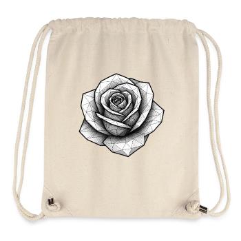 Geometrische Rosenlinie - Stanley/Stella recycelter Gym Bag - Naturweiß - Vorne