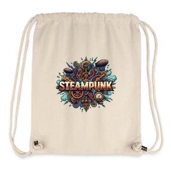 Esthétique du Steampunk & Rétro-futurisme - Sac à cordon recyclé Stanley/Stella - blanc naturel - Devant