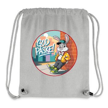 Easter Bunny Streetbadge - funny Easter bunny - Stanley/Stella Recycled Gym Bag - heather grey - Front