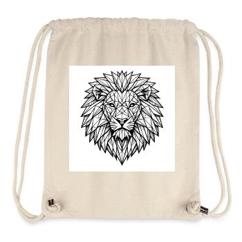 Geometrischer Löwenkopf Linienkunst - Stanley/Stella recycelter Gym Bag - Naturweiß - Vorne