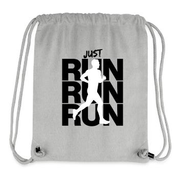 JUSTE COURIR COURIR, COURIR, INTENTION, AJUSTER - Sac à cordon recyclé Stanley/Stella - gris chiné - Devant