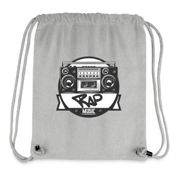 Jukebox Rap Logo Ghetto Blaster - Stanley/Stella Recycled Gym Bag - heather grey - Front
