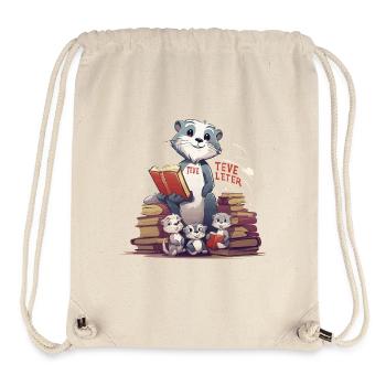 Apprendre le castor avec des livres - Sac à cordon recyclé Stanley/Stella - blanc naturel - Devant