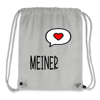 Valentinstag Beziehung Meiner - Stanley/Stella recycelter Gym Bag - Grau meliert - Vorne